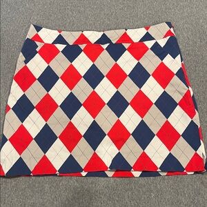 Loudmouth Ladies diamond pattern golf lined skirt size 12
